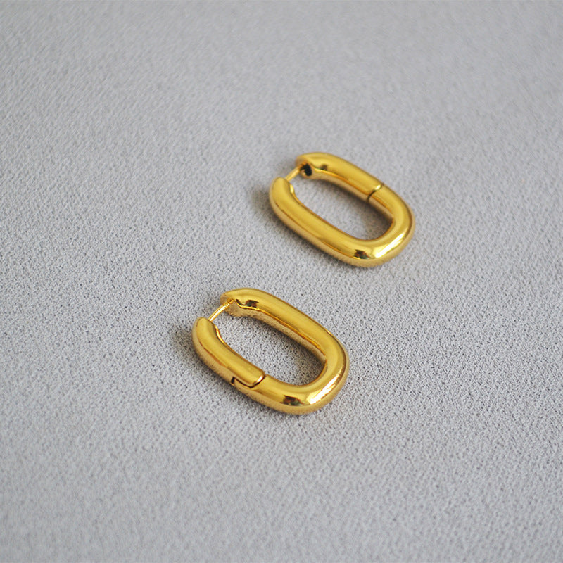 Oblession Essentials Square Hoops Large & Small Gold
