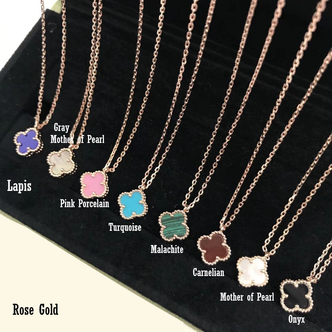 Rosalee Gemstone Clover Necklace 15mm