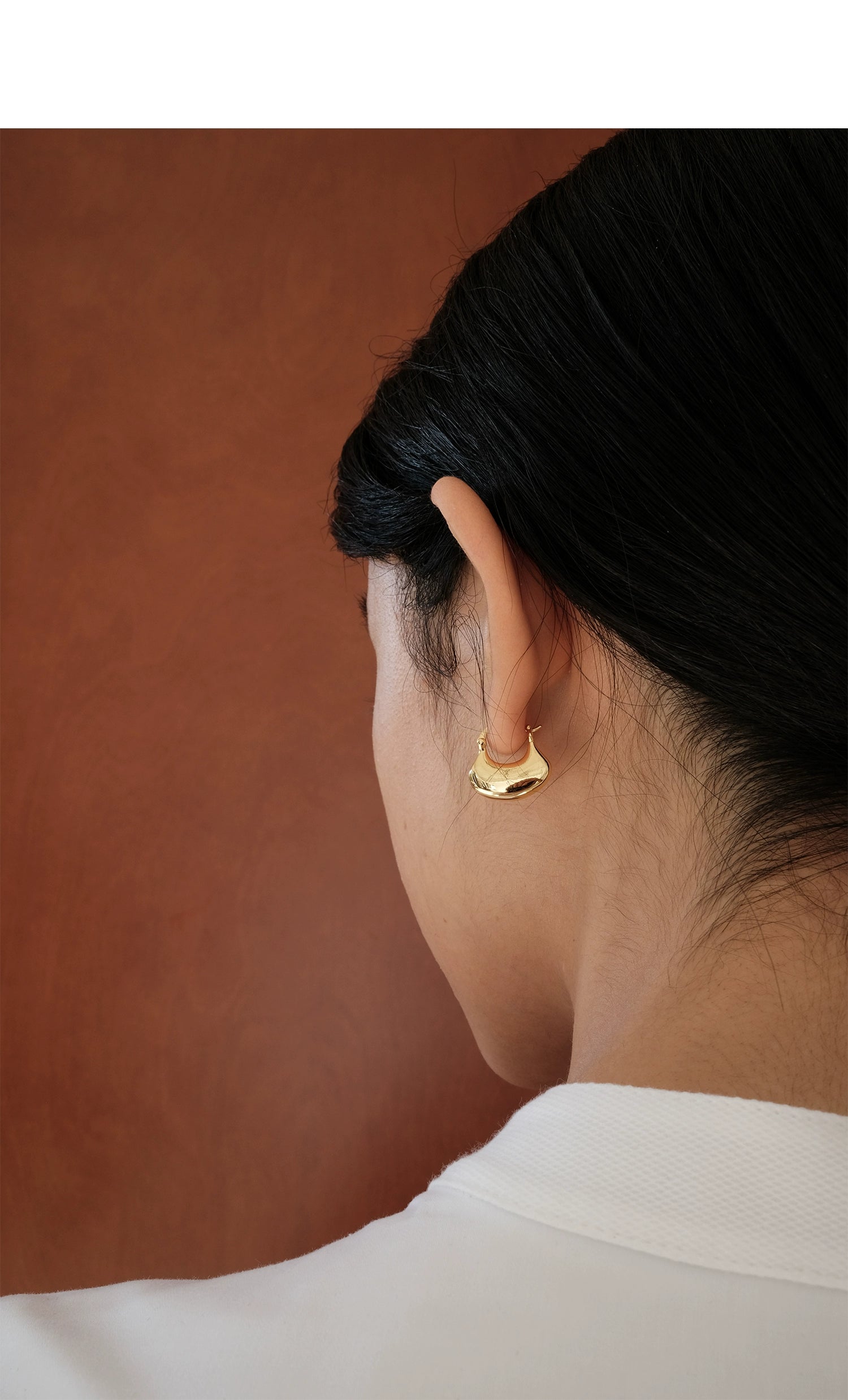 Ginkgo Hoop Earrings Gold & Silver 2 Sizes