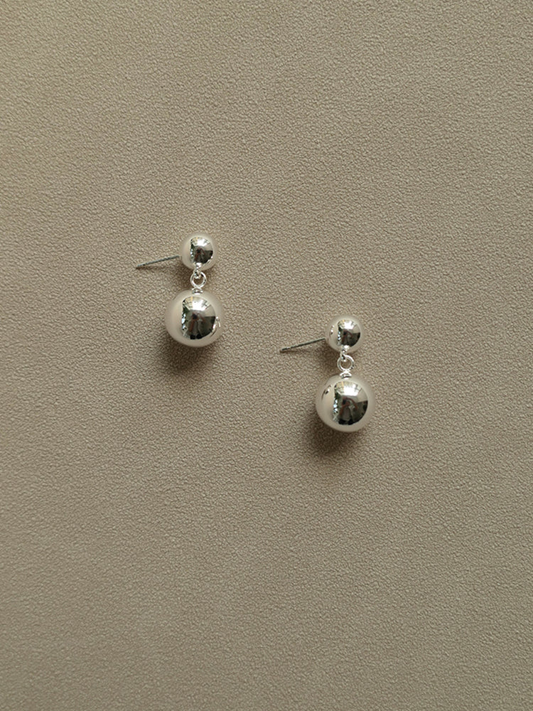 Boucles d'oreilles pendantes à double bulle