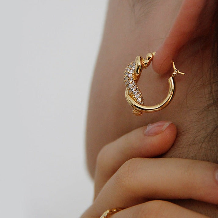 Croissant Huggie Hoop Earrings