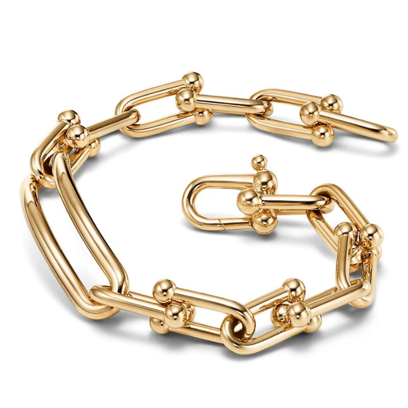 Horseshoe Linked Chain Bracelet