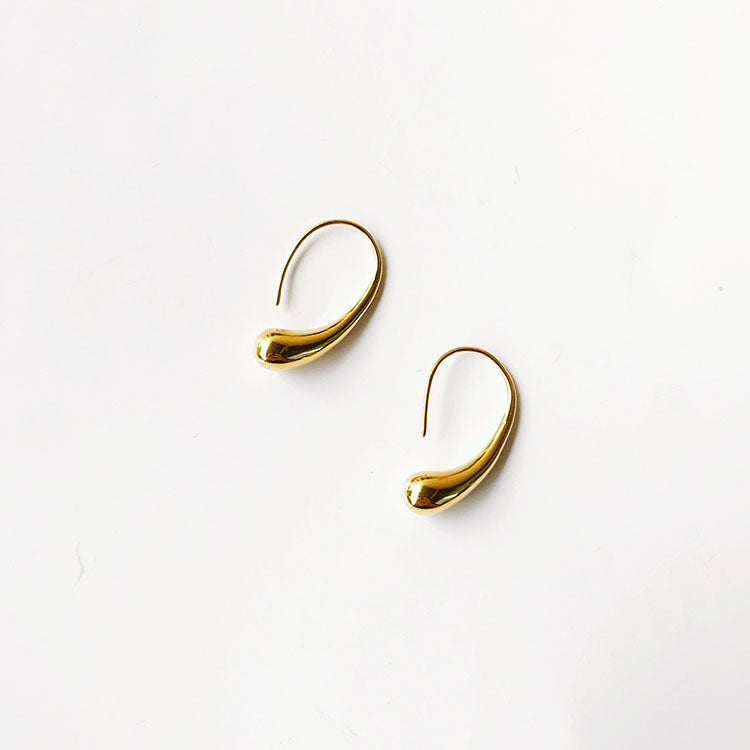 Gold Waterdrop Hook Earrings