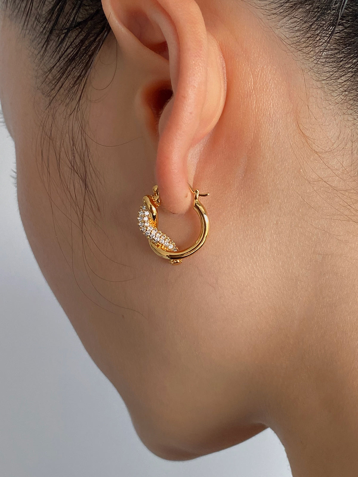 Croissant Huggie Hoop Earrings