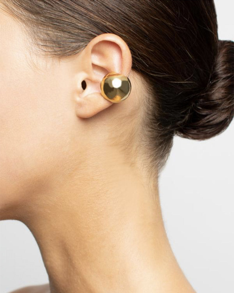 Francesca 18K Gold / Silver Chubby Round Ball Ear Cuff