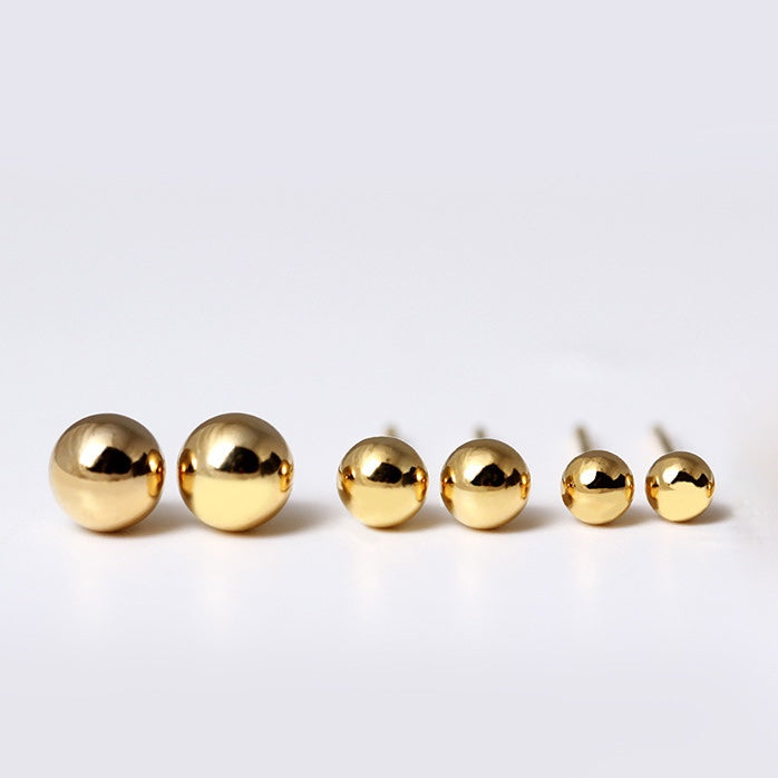 Liana 14K USA Gold filled Minimalist Round Stud Earrings 3mm/4mm/6mm